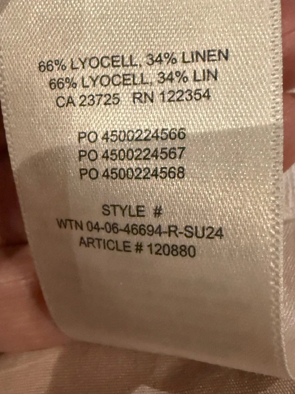 Aritzia Wilfred White Linen Blend Cropped Wide Leg Pants – Size 8